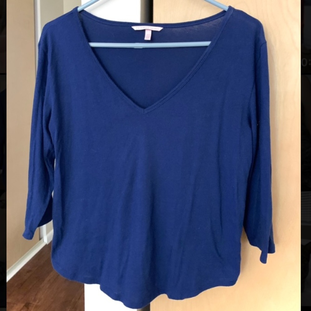 Navy Blue Victorias Secret Half-Arm Sleeve Blouse